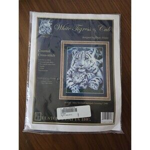 Kustom Krafts Cross Stitch Kit 99327 White Tigress & Cub Dyan Allaire